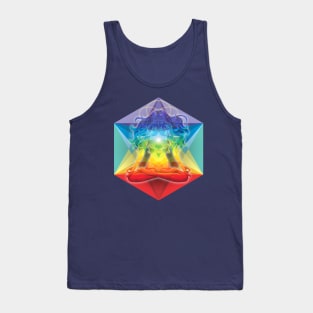 Geometric Woman with the Colors of the Chakras Tank Top